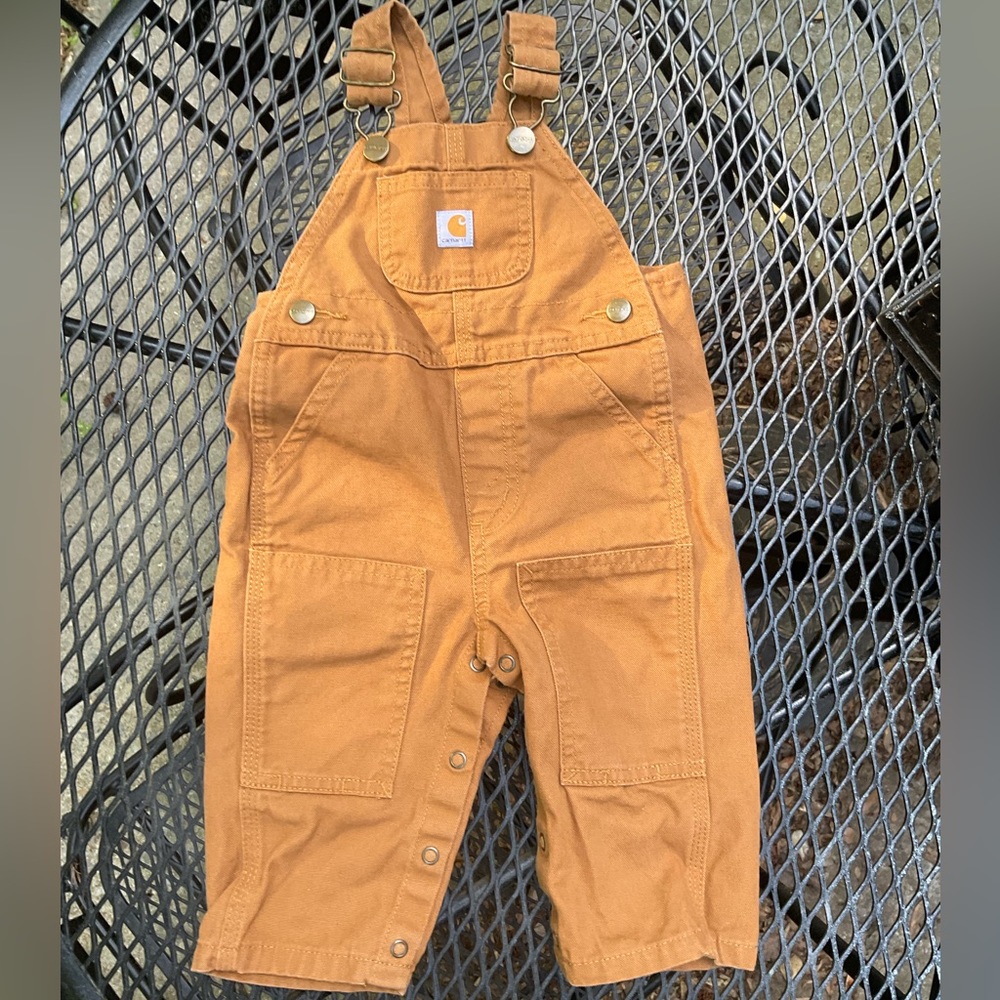 Adorable Carhartt Baby Boy Canvas Bib Overalls!